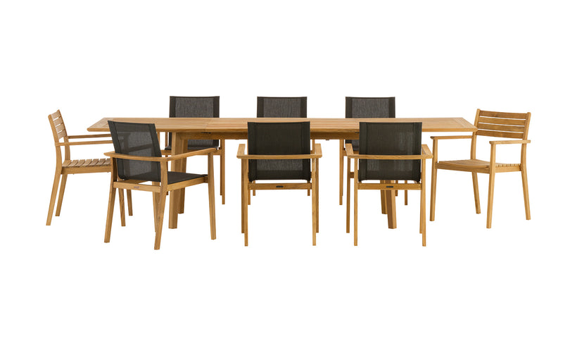 St. Croix Rectangular Table and 8 Chairs